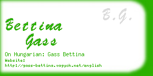 bettina gass business card